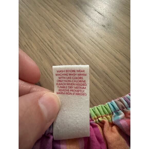 Oshkosh Girls Pink Multicolor Plaid Embroidered Sleeveless Sundress Size 3T - Picture 6 of 6